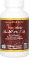 California Gold Nutrition Fungiology, Mushrex Plus, Full-Spectrum Ten Mushroom Complex With Agaricus, Chaga, Cordyceps, And Lion'S Mane, 120 Plantcaps