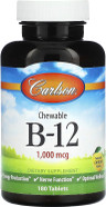 Carlson Labs B-12-Sl, 1000Mcg, 180 Chewable Tablets
