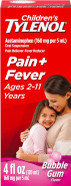 Children'S Tylenol Oral Suspension Medicine, Kids' Liquid Medicine Pain Reliever & Fever Reducer For Cold + Flu Symptoms, Aspirin-, Ibuprofen- & Alcohol- Free, Bubble Gum, 4 Fl. Oz