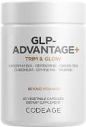Codeage Glp-Advantage+ Supplement - Metabolic & Glp-1 Activity Support - Chromium, Berberine, Green Tea, Gymnema, Curcumin, Taurine, Resveratrol - Weight Management & Gut Health, Non-Gmo - 60 Capsules