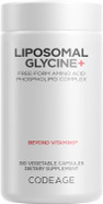 Codeage Liposomal Glycine+ Supplement - Free-Form Glycine 1,500 Mg With Liposomal Delivery - 2-Month Supply - Amino Acid Capsules - Protein Support - Glycine Vitamins - 180 Capsules