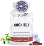 Cognilux - Brain Supplements For Memory And Focus - Nootropic Focus Supplement With Niacin, Vitamin B6, Gaba And More - Memory Supplement For Brain, Brain Health, 60 Capsules