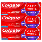 Colgate Optic White Purple Toothpaste For Teeth Whitening, Helps Remove Surface Stains And Polishes Teeth, Enamel-Safe Mint Paste, 4.2 Oz