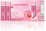 Collagen Drink With 6000 Mg Marine Collagen Peptides, Liquid Collagen Shots For Women Support Beauty, Collagen Supplements For Skin, Hair And Nail Wellness, 0.85 Fl.Oz(25 Ml)X30 Bottles, Blood Orange