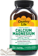 Country Life Target-Mins Calcium Magnesium With Vitamin D-Complex, 1000Mg/500Mg/10Mcg, 120 Vegan Capsules, Certified Gluten Free, Certified Vegan, Verified Non-Gmo Verified