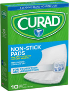 Curad Small Non-Stick Pads With Adhesive Tabs 2 Inches X 3 Inches 20 Each