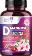 D-Mannose With Cranberry, Hibiscus & Dandelion 1350Mg Advanced Formula  Urinary Tract Support Supplement For Women & Men  Flush & Cleanse Impurities  Non-Gmo, Vegan For Women & Men  60 Capsules