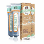 Dr. Ginger'S Coconut Oil Charcoal Toothpaste For Sensitive Teeth And Gums - Mint Flavor, 4Oz 2Pcs - All-Natural White Activated Charcoal Whitening Toothpaste  Freshens Breath And Reduces Plaque