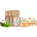 Dr. Ginger'S White Charcoal Dental Floss - Flat Glide Action For Tight Teeth, Mint Flavor - 32Yds, 3 Pcs - Tooth Floss Infused With Coconut Oil And Xylitol For Effective Oral Care And Plaque Removal