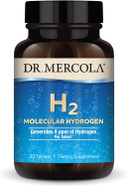 Dr. Mercola H2 Molecular Hydrogen - Supports Healthy Aging, Cellular Energy & Brain Health - With Elemental Magnesium - Gmo-Free, Gluten-Free & Soy-Free - 30 Tablets (30 Servings)
