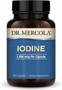 Dr. Mercola Iodine - 1,500 Mcg Iodide - Supports Thyroid & Metabolic Function - Licaps Capsules - Non-Gmo, Gluten-Free & Soy-Free - 90 Capsules (90 Servings)