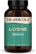 Dr. Mercola L-Lysine, 90 Capsules 1500 Mg L-Lysine, Non-Gmo, Gluten Free, Soy Free