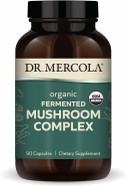 Dr. Mercola Organic Fermented Mushroom Complex - Supports Immune & Cellular Health - Whole Mushroom & Mycelium - Non-Gmo & Gluten-Free - 90 Capsules (30 Servings)
