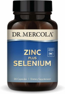 Dr. Mercola Zinc Plus Selenium - Mineral Blend Supplement - For Immune, Brain & Respiratory Support - Contains Zinc Glycinate Chelate & Copper - Gmo-Free & Gluten-Free - 90 Capsules (90 Servings)