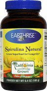 Earthrise Spirulina Natural 6.4Oz Powder, Natural Premium Spirulina From California- Vegan, Gluten Free, Keto Friendly, Non -Gmo Super Food High In Vitamins & Minerals