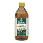 Eden Organic Safflower Oil, Unrefined, High Oleic, Traditionally Pressed, 16 Fl Oz Amber Glass