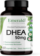 Emerald Labs Dhea 50Mg - Adrenal Support Supplement To Help Hormone Balance* - Gluten-Free - 60 Vegetable Capsules (60-Day Supply)