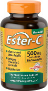 Ester-C American Health With Citrus Bioflavonoids Vegetarian Tablets, 24-Hour Immune Support, Gentle On Stomach, Non-Acidic Vitamin C, Non-Gmo, Gluten-Free, Vegan, 112 Servings, 500 Mg, 225 Count