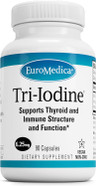 Euromedica Tri-Iodine, 6.25Mg, 90 Capsules - Potassium Iodide, Sodium Iodide & Molecular Iodine - Supports Healthy Thyroid & Immune Function - 90 Servings