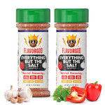 Everything But The Salt Seasoning Mix, 2 Bottles By Flavor God - Premium All Natural & Healthy Spice Blend For Chicken, Tacos, Salads & Pastas - Kosher, Low Sodium, Dairy-Free