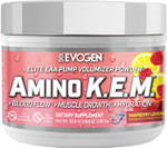 Evogen Amino K.E.M. - Eaa & Bcaa Powder Pump Volumizer | Bcaas Amino Acids Supplement For Blood Flow, Muscle Growth, & Hydration | Natural Sweetened Raspberry Lemonade | 30 Servings