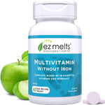 Ez Melts Dissolvable Multivitamin Without Iron, 18 Vitamins & Minerals Including Vitamin A, Biotin, Vitamin B12, Vitamin C, Vitamin D3, Zinc And More, Sugar-Free, 1-Month Supply
