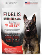 Fidelis Freeze Dried Raw Dry Dog Food For Small, Medium, Large Dogs, High Protein, Chicken, Blueberries, Superfoods, Omega 3, Grain Free, Kibble-Alternative, Adult & Puppy, Made In Usa, Beef, 8 Oz