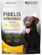 Fidelis Freeze Dried Raw Dry Dog Food For Small, Medium, Large Dogs, High Protein, Chicken, Blueberries, Superfoods, Omega 3, Grain Free, Kibble-Alternative, Adult & Puppy, Made In Usa, Chicken, 8 Oz