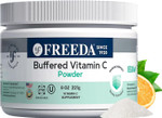 Freeda Buffered Vitamin C Powder  Gentle On Stomach, Kosher & Vegan, High-Absorption Immune Support, Sugar-Free Calcium Ascorbate Antioxidant Supplement (16 Oz)