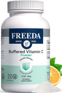 Freeda Buffered Vitamin C Powder (Calcium Ascorbate)  Non-Acidic, Stomach-Friendly Vitamin C For Sensitive Individuals  Vegan, Kosher, Sugar-Free Immune Support  5 Oz