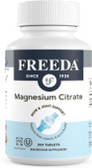 Freeda Magnesium Citrate 400Mg Per Serving - High-Absorption Magnesium Citrate Tablets - Essential Mineral For Nerve & Bone Health - Vegan, Kosher, Gluten-Free Magnesium Supplement (250 Ct)