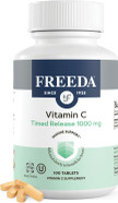 Freeda Vitamin C - Timed Release 1000Mg  Slow-Release For All-Day Immune & Antioxidant Support, Gentle On Stomach, Kosher & Vegan, High-Absorption Tablets (250 Tablets)
