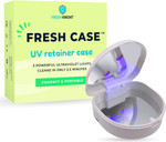 Fresh Knight Uvc Retainer Cleaner & Denture Cleaner - Uv Retainer Case, Fsa Hsa Approved - Ideal For Invisalign & Mouth Guards - White Uv Retainer Container - Convenient Travel Size