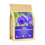 Fullchea - Butterfly Pea Flower Tea Bags, 30 Teabags, 1.3G/Bag - Premium Dried Butterfly Pea, Cultivated From Thailand - Non-Gmo - Caffeine-Free - Rich In Antioxidants & Support Eye Health
