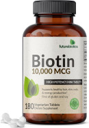 Futurebiotics Biotin 10,000 Mcg High Potency Tablets Supports Healthy Hair, Skin & Nails & Energy Production, Non-Gmo, 360 Vegetarian Tablets
