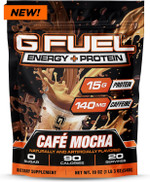 G Fuel Protein + Energy Drink Powder, Pre Workout Caffeine Mix For Gaming, Sugar Free Focus Amino, Vitamin + Antioxidants, 19Oz (French Vanilla Latte, 20 Servings)