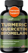 Gade Nutrition Turmeric Quercetin With Bromelain Supplement | Supplement In Capsules For Immune Support, Allergy Relief, Joint Support | Non-Gmo, Gluten-Free, Made In Usa