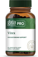 Gaia Herbs Pro Vitex - Supplement Supports Normal Menstrual Cycle & Healthy Menopause* - Progesterone Support Supplement* With Organic Chaste Tree Berry Extract - 60 Liquid Phyto-Caps (30 Servings)
