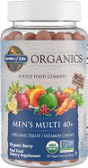 Garden Of Life Organics Men 40+ Gummy Vitamins - Berry - Certified Organic, Non-Gmo, Vegan, Kosher Complete Multi - Methyl B12, C & D3 - Gluten, Soy & Dairy Free, 120 Real Fruit Gummies