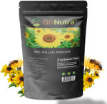 Go Nutra - Bee Pollen Powder, Pure Bee Pollen Powder, Bee Pollen Supplement For Humans, Dogs, Bearded Dragon, And More, Non-Gmo, Gluten-Free, Vegan, 8 Oz