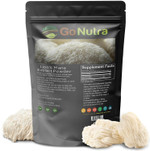 Go Nutra - LionS Mane Powder, Potent 10:1 LionS Mane Mushroom Powder With 30% Polysaccharides, Pure LionS Mane Extract For Tea, Juice, Water, And More, Non-Gmo, Vegan, 8 Oz
