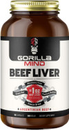 Gorilla Mind Grass-Fed Argentinian Beef Liver - NatureS Multivitamin/Beef Liver Supplement In Freeze Dried Capsules/Pasture Raised/Hormone Free/1 Oz