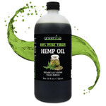 Greenive Organically Grown Hemp Oil 896,000Mg Vegan Omegas 100% Pure Cold Pressed (32Oz)