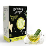 Greenypeeps Organic Lemongrass Tea With Ginger - Lemon Grass And Ginger Tea - Organic And Fairtrade Certified - Antioxidant Rich - Clean And Energizing Herbal Tea - Lemongrass Tea Bags - 50 Count