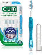 Gum Proxabrush Go-Betweens - Wide - Interdental Brushes - Soft Bristled Dental Picks For Plaque Removal & Gum Health - Safe For Braces & Dental Devices, 10 Count