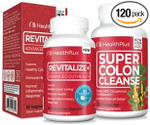 Health Plus Bundle: Contains Revitalize+ (60 Capsules/30 Servings) & Super Colon Cleanse (120 Count)