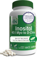 Health Thru Nutrition Inositol Supplement 40:1 Myo-Inositol To D-Chiro-Inositol Ratio 2050Mg Per Serving | 120 Capsules | Certified Vegan | Non-Gmo