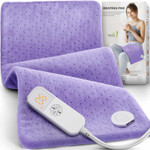 Heating Pad For Back Pain & Cramps, 24"X 20" Electric Heating Pad For Shoulder,Neck,Cramp, Menstrual Pain, Christmas Gifts For Women Men Mom Dad, Auto-Off, Machine Washable, Moist/Dry Heat Pad, Purple