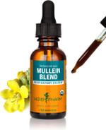 Herb Pharm Certified Organic Mullein Blend Liquid Extract For Respiratory System Support - 1 Ounce