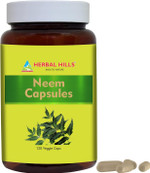 Herbal Hills Neem Capsules 120 Vegie Capsules Neem Leaf Azadirachta Indica 700 Mg Powder And Extract Blend In A Capsule